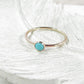 Rings Turquoise Gemstone 1mm Wide Choose Your Metal, Size and Texture
