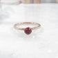 gold garnet square ring 