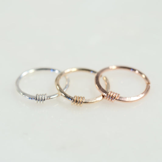 hammered & wrapped nose ring colors