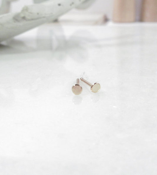 2.5mm dot post earrings