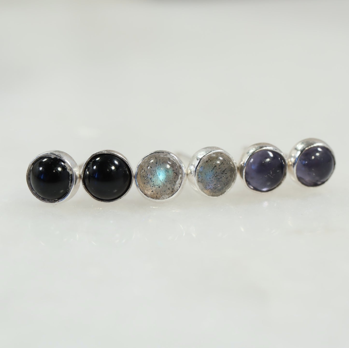 Gemstone Post Earrings - Choose Your Color & Metal