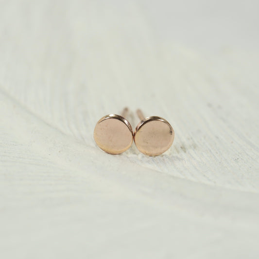 gold 3mm dot post earring