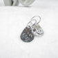 Dangle Earrings Thick Gauge Moon & Star Mixed Metals
