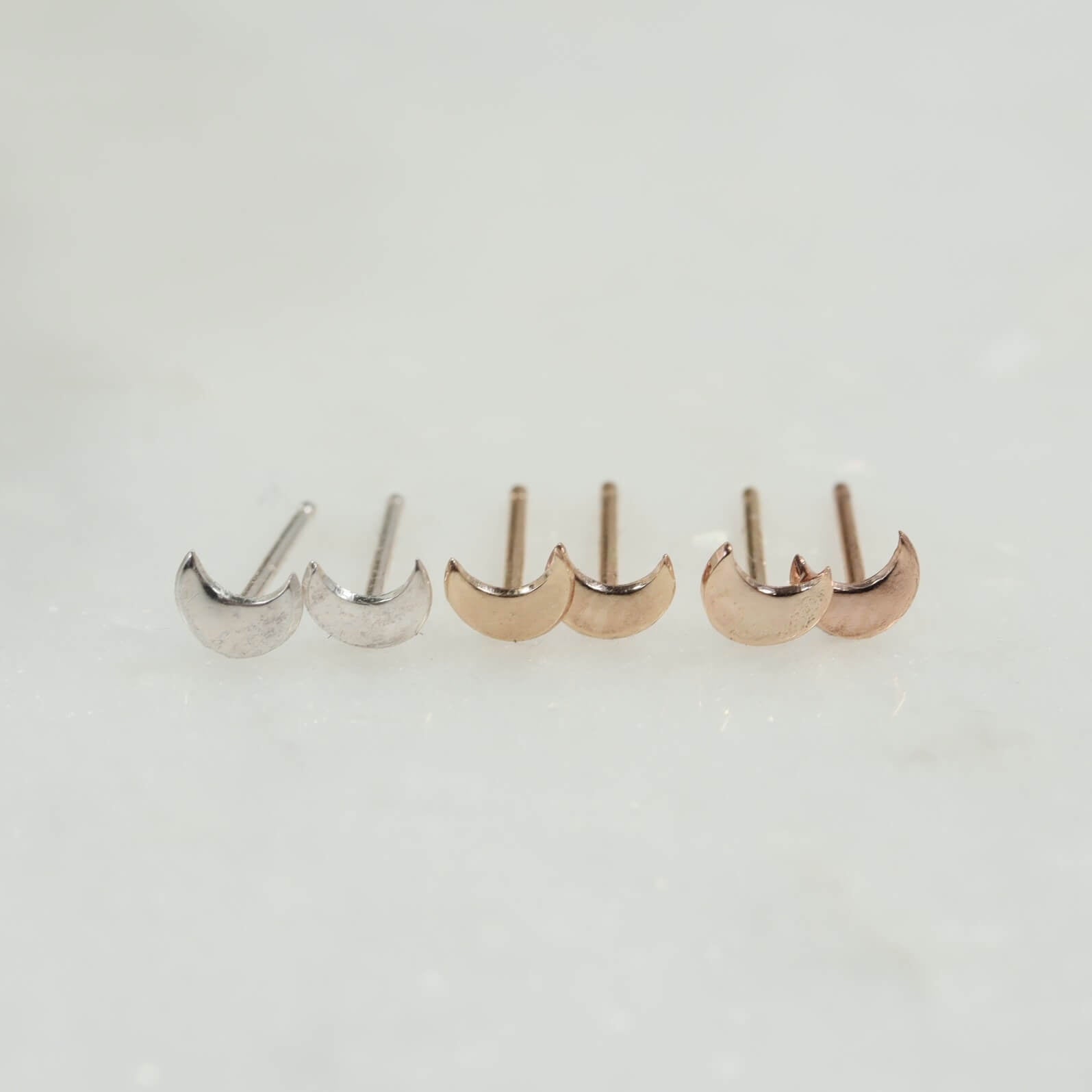 crescent moon post earring group