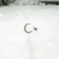 Post Earring Miss Matched Crescent Moon and Star Silver
