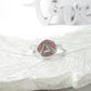 Nugget Ring Water & Fire Element Symbol - Mixed Metals Choose Your Band Color
