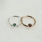 Septum Ring with 3mm Gemstone SINGLE - 16 Gauge, Choose Your Diameter and Metal