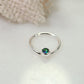 Septum Ring with 3mm Gemstone SINGLE - 16 Gauge, Choose Your Diameter and Metal