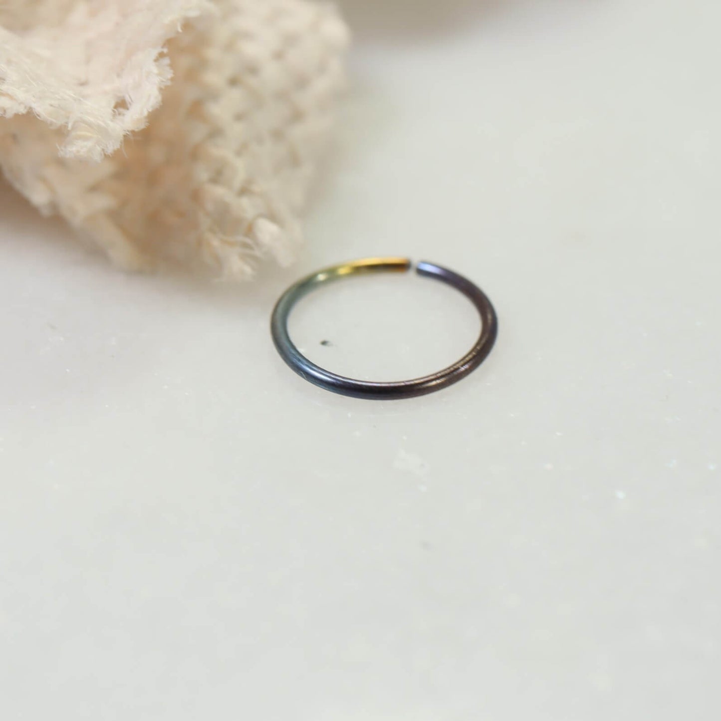 Nose Ring Endless Plain - Niobium, Choose Your Size & Color