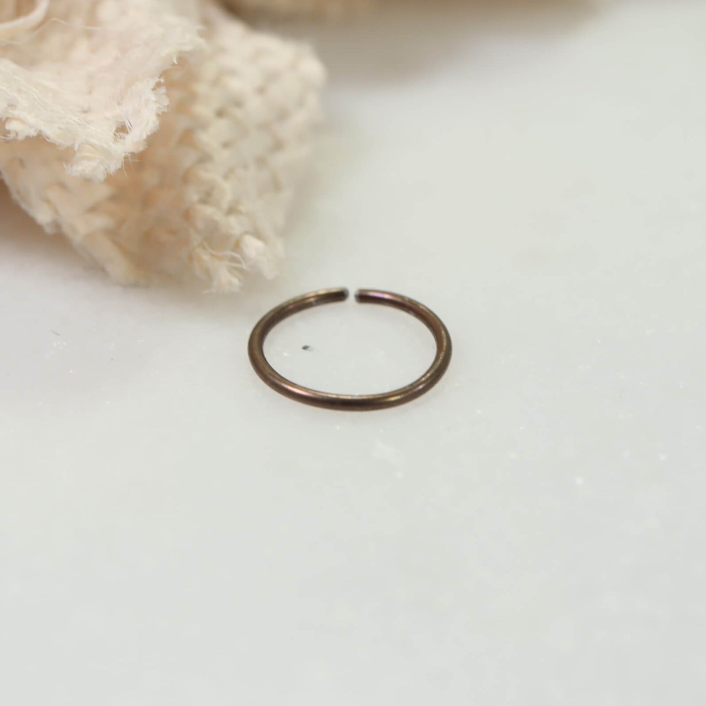 Nose Ring Endless Plain - Niobium, Choose Your Size & Color