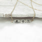 mixed metal nugget necklace
