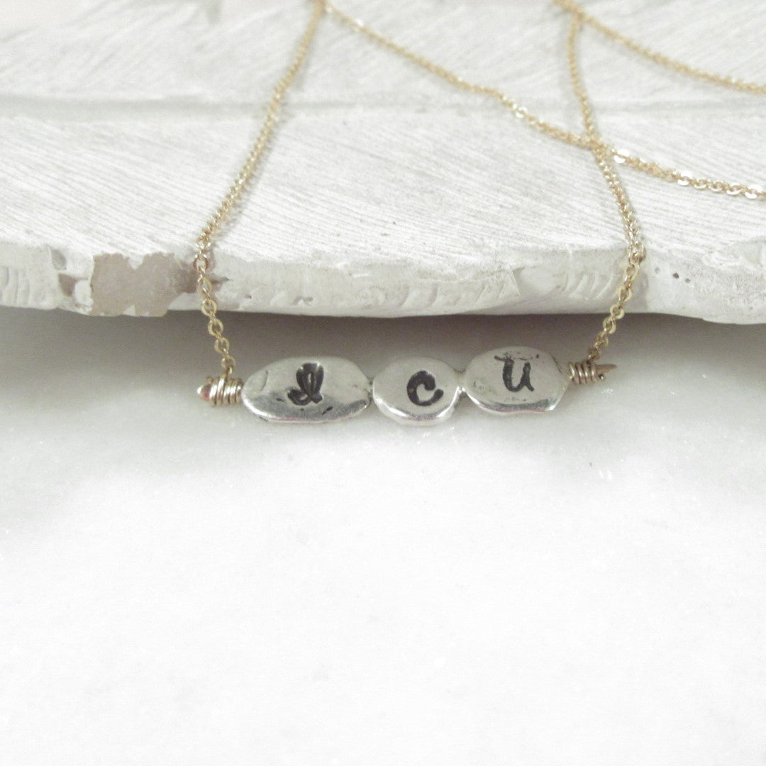 mixed metal nugget necklace
