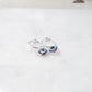 Tiny Hoop Dangles Evil Eye Protection