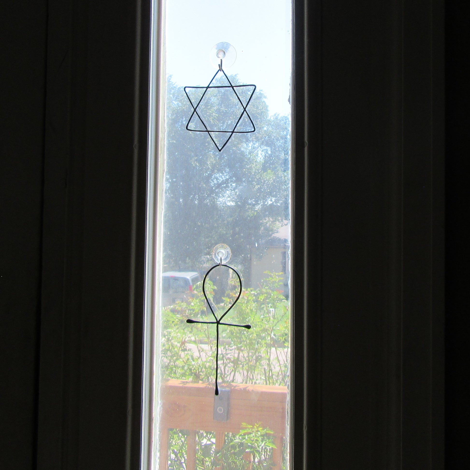 spiritual symbols window decor