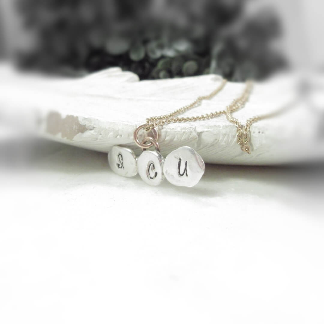 Nugget Necklace 3 Side - Acronym, Mixed Metals, Choose Your Length