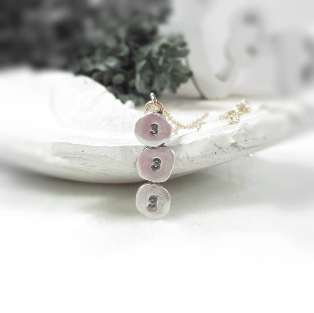 Nugget Necklace 3 Up Down - Acronym, Mixed Metals, Choose Your Length