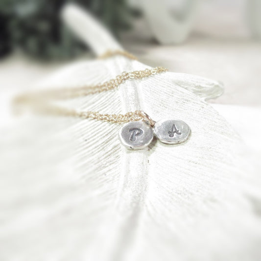 Nugget Necklace 2 Side to Side - Acronym, Mixed Metals, Choose Your Length