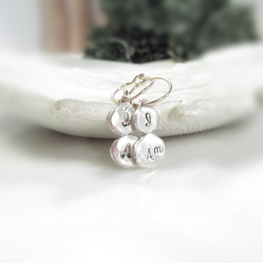 Tiny Hoop Earring Double Dangles - Choose Your Diameter, Gauge, Metal