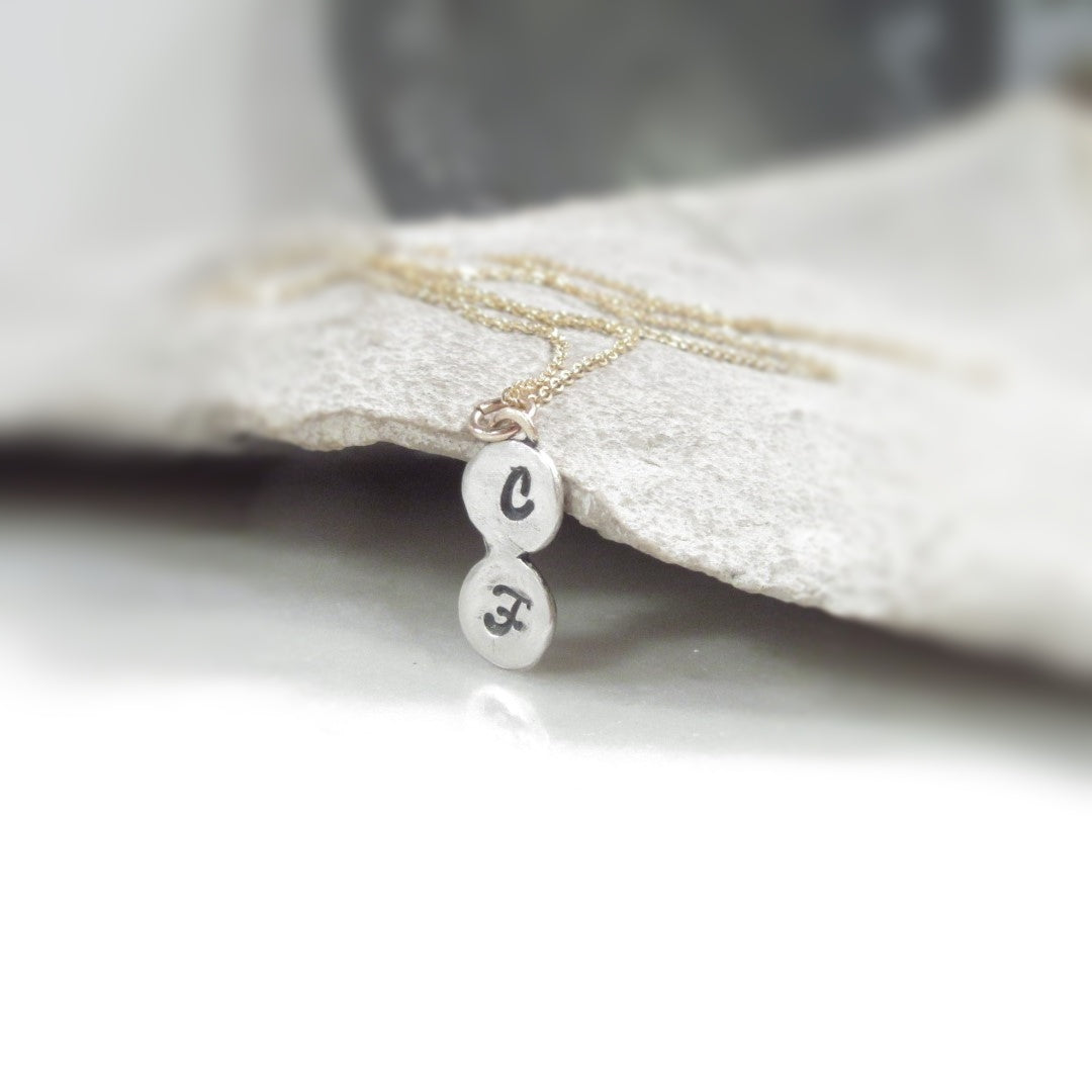 Nugget Necklace 2 Acronym Up Down Mixed Metals Choose Your Length