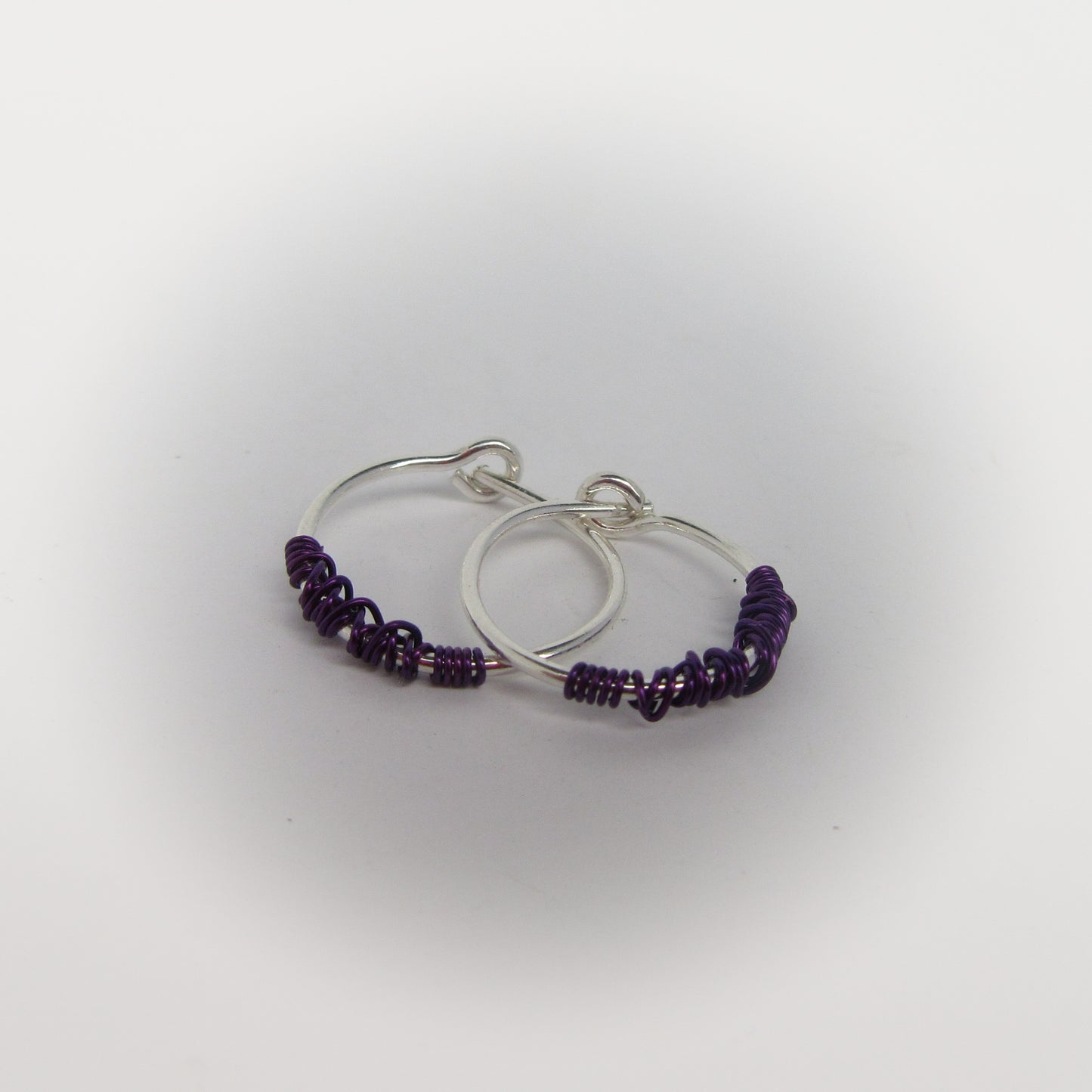Tiny Hoop Earring Tangled Colors - Choose Your Diameter, Gauge, Metal, Color