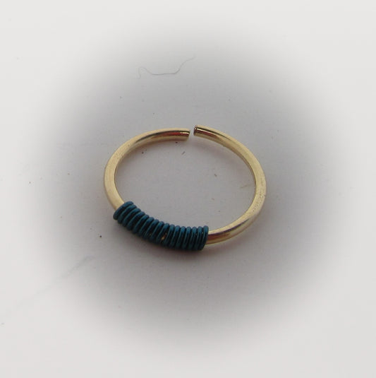 Cartilage Hoop Earring Wrapped - Gold Endless, Choose Your Diameter, Gauge and Color