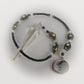 clear quartz pendulum with moon pendant 