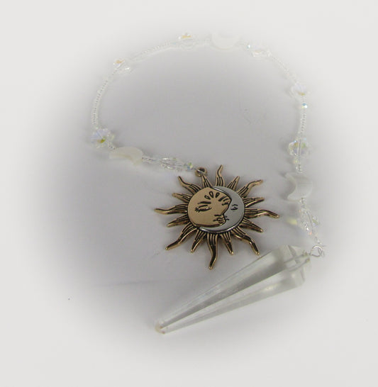 Pendulum Quartz Sun Moon & Crystals