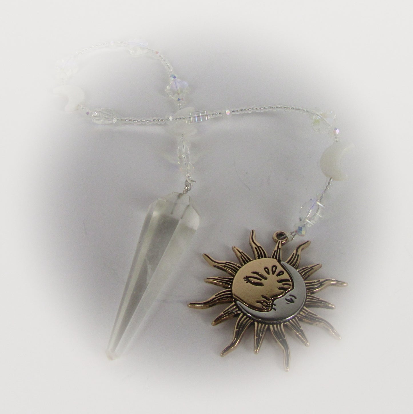Pendulum Quartz Sun Moon & Crystals