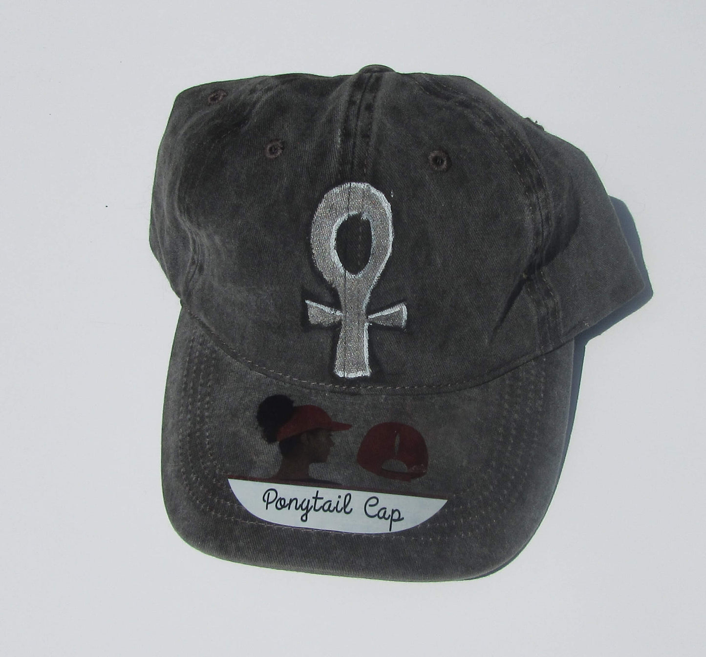 Symbols Baseball Hat Washed Ponytail
