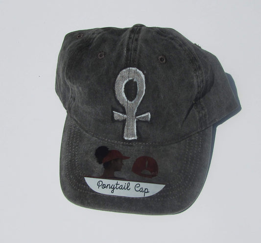 Symbols Baseball Hat Washed Ponytail
