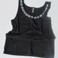 multi evil eye tank top black on white background