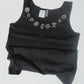 spiritual symbols on a black tank top and white background