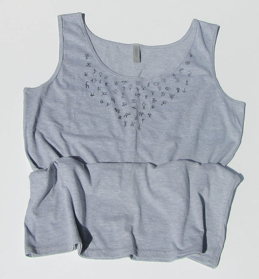 astrology asteroids on white tank top and white background