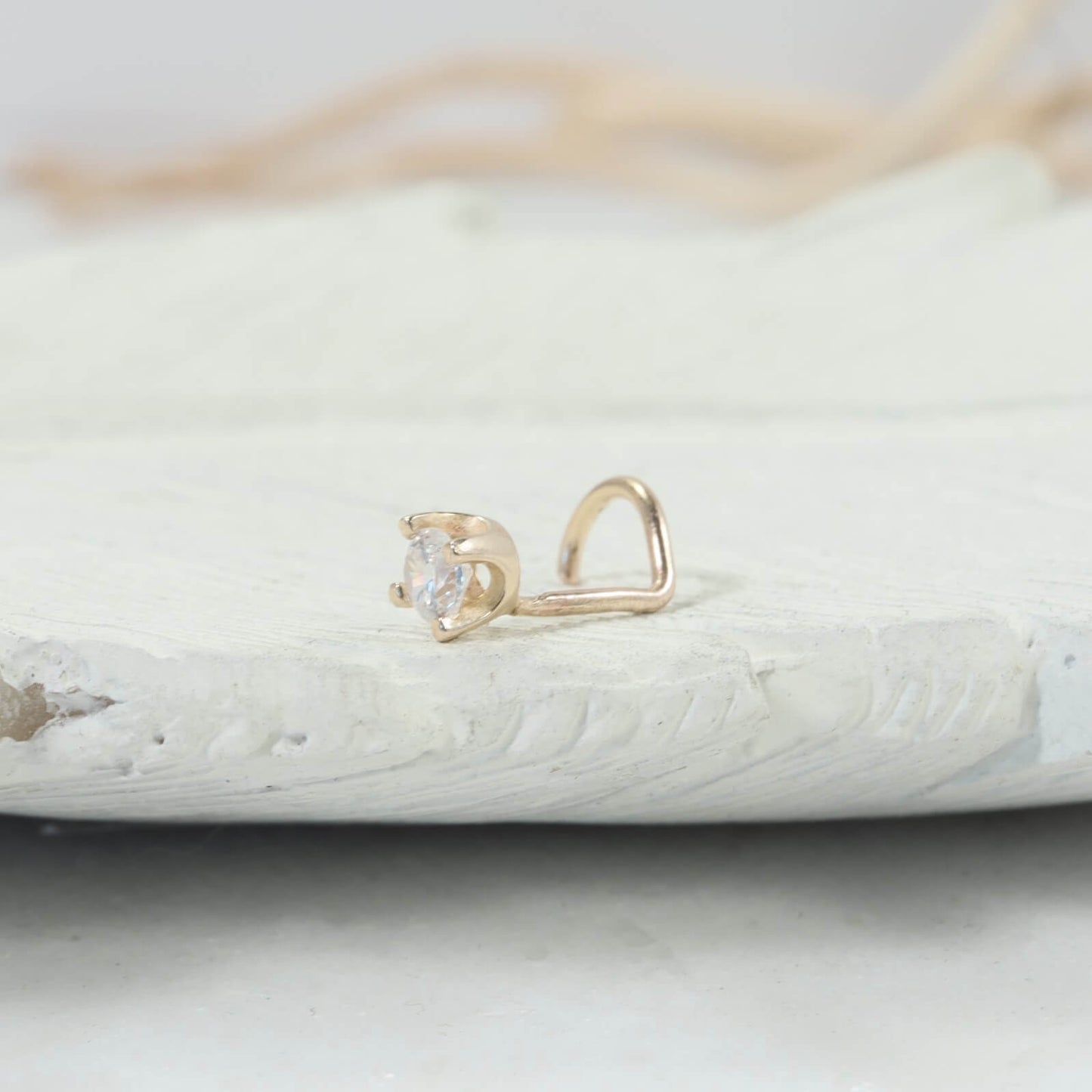 Nose Stud Birthstone 2mm Faceted Gemstone Choose Your Style and Metal