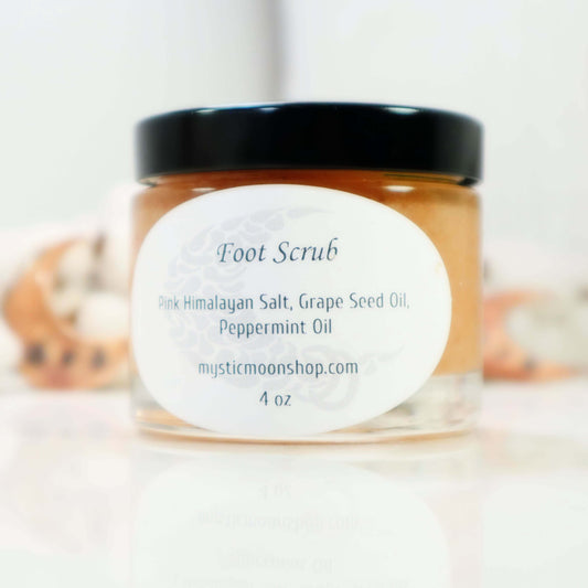 foot scrub front of jar