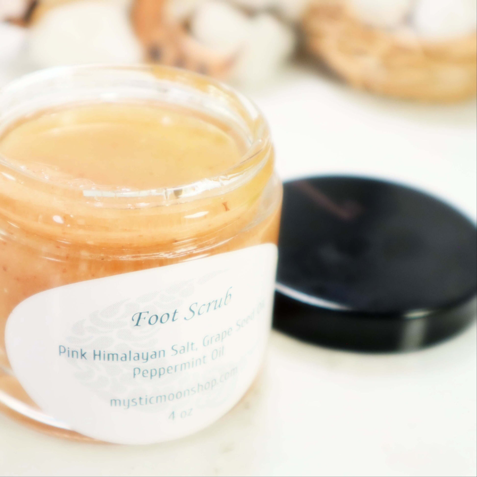 foot scrub open jar