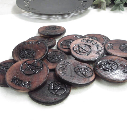 Minor Arcana Pentacles Rune Set - Rounds Only
