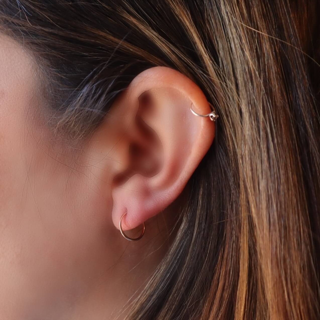 Hoop Earring Hammered model