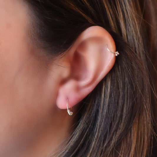 Hoop Earring Wrapped model