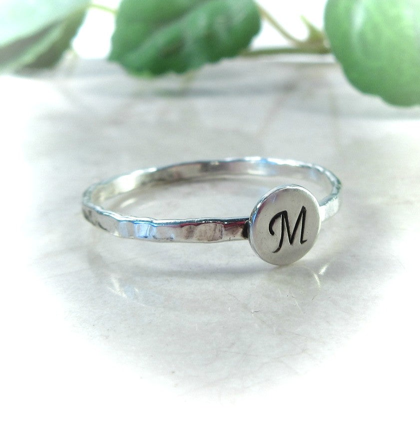 Initial Ring Choose Your Letter, Metal and Size