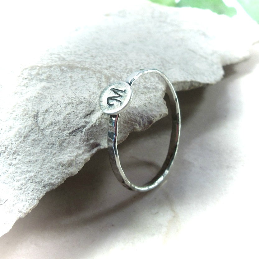 Initial Ring Choose Your Letter, Metal and Size