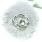 Septum Ring with 4mm Gemstone SINGLE - 14 Gauge, Choose Your Diameter and Metal