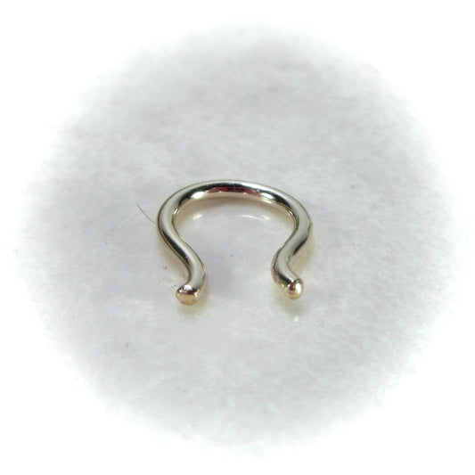 Septum Retainer Flared Shape - 14 Gauge, Choose Your Metal