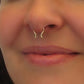Septum Retainer Flared Shape - 14 Gauge, Choose Your Metal