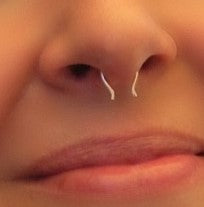 Septum Retainer Flared Shape - 16 Gauge, Choose Your Metal
