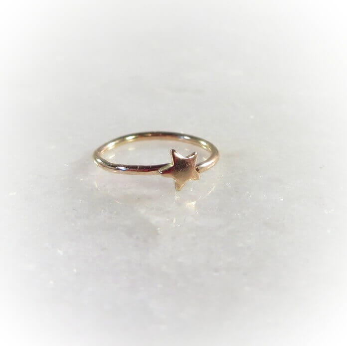 gold star tragus earring