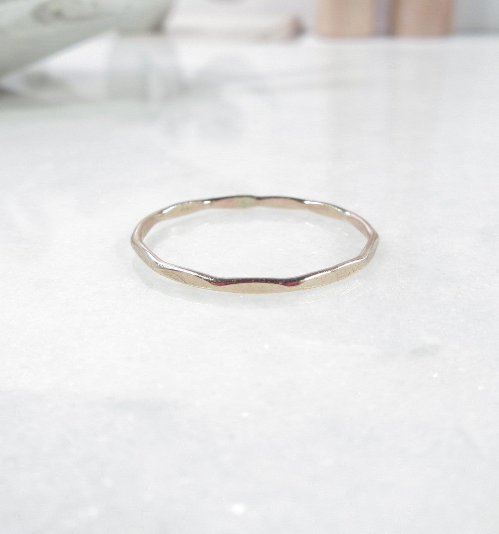flattened gold ring