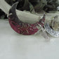 Dangle Earrings Crescent Moons in Silver & Gold